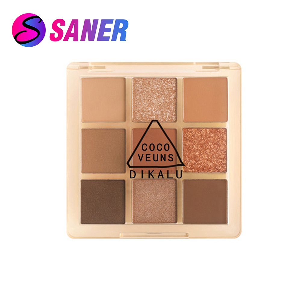 (ใหม่/แท้)พาเลทอายแชโดว์ 9 สี เนื้อดินน้ำมัน เนื้อใยไหม ประกายชิมเมอร์ Eye shadow 9 color palette