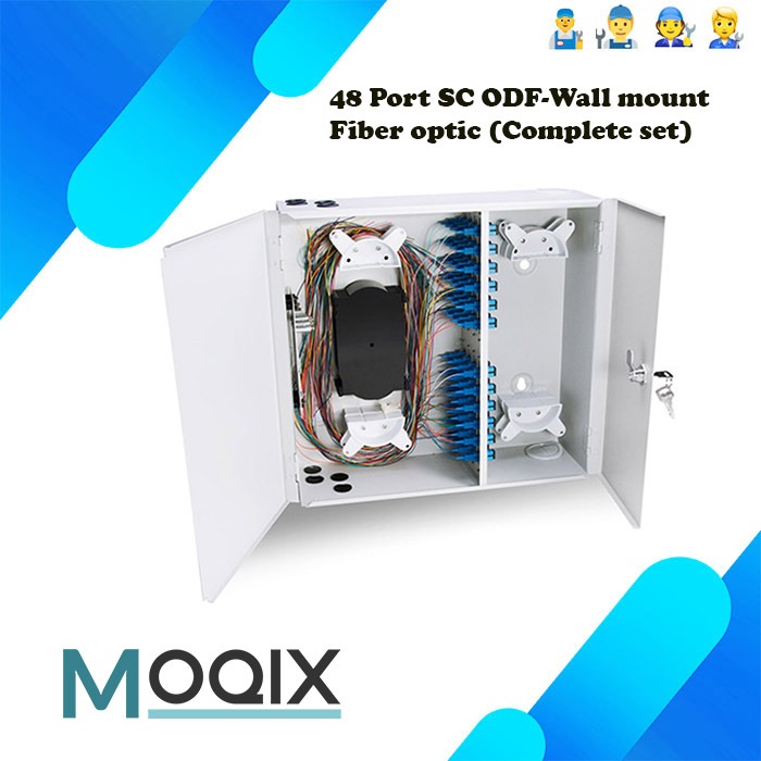 กล่องเก็บสาย 48 Port SC ODF-Wall mount Fiber optic (Complete set)