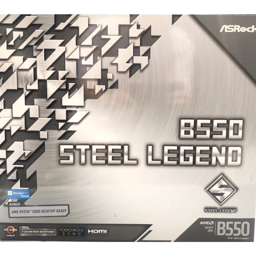 MAINBOARD (เมนบอร์ด) AM4 ASROCK B550 STEEL LEGEND มือสอง ประกันไทย