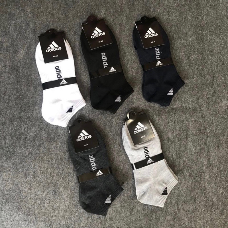 ส่งจากไทย （1แพ็ค10คู่5สี） ADIDASถุงเท้าข้อสั้น สำหรับการเล่นกีฬา ใส่ทำงาน ใส่วิ่ง ใส่ได้ทั้งชายหญิง เนื้อนุ่ม ใส่สบาย