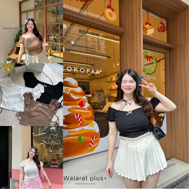 PLUSSIZE เสื้อสาวอวบอ้วนงานผ้าร่องน่ารัก (size36-52)จัดโปร 3วันเท่านั้น