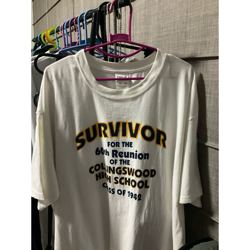 เสื้อขาว ป้ายanvilแดงSizeXL สภาพดี