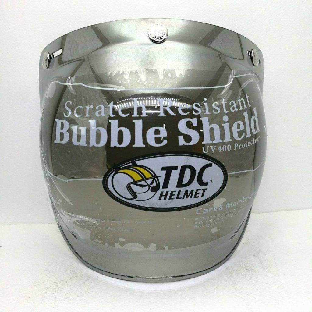 กระจกหน้าหมวกกันน็อค เปิดหน้าวินเทจ TDC Bubble visor เฉพาะกระจก แบบเปิดไม่ได้