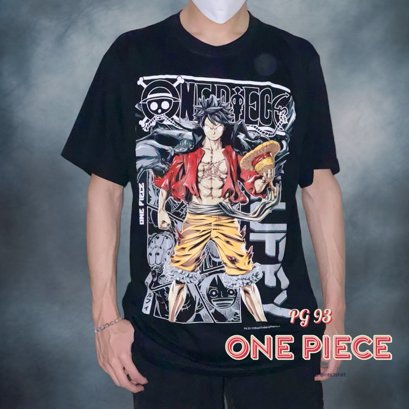 PG 93 one piece วันพีช เสื้อยืด หนัง นักร้อง เสื้อดำ สกรีนลาย ผ้านุ่ม PG T SHIRT S M L XL XXL