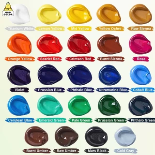 Giorgione ชุดสีอะคริลิค 12/24สี ใช้ได้กับ DIY เช่นเดียวกับกราฟฟิตี ภาพวาดผนัง ภาพวาดกันน้ำ สีย้อมผ้า Acrylic Paint