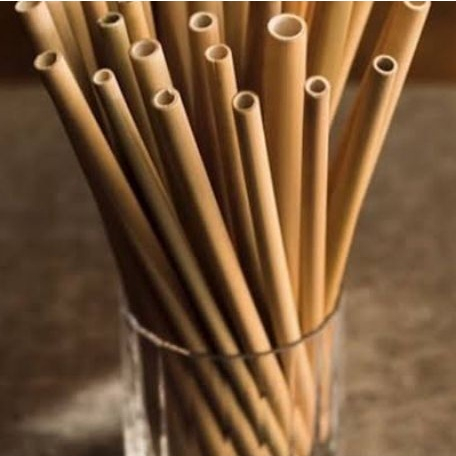 หลอดไม้ไผ่แท้🇹🇭รักษ์โลก ใช้ซ้ำได้ สะอาดไร้สารเคมี แพคถุง มีหลายขนาด 24cm-30cm ใช้กับแก้ว 20-40oz
