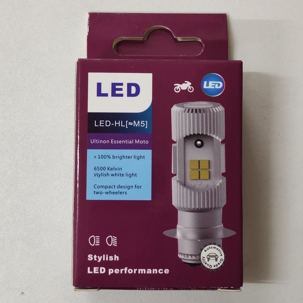 ไฟหน้า LED หลอดไฟ แป้นเล็กT19 12V DC 6W  แสงขาว สว่างเพิ่ม 100%LED มอเตอร์ไซค์ [M5]MIO (1หลอด) กล รูปที่ 3