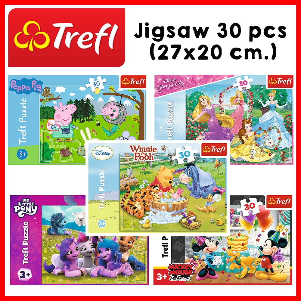 TREFL Jigsaw จิ๊กซอว์เด็ก จิ๊กซอว์การ์ตูน ดิสนี่ย์ จำนวน 30 ชิ้น Pooh Disney Mickey Pony Peppa Pig ของแท้ 100% (3ปี+)