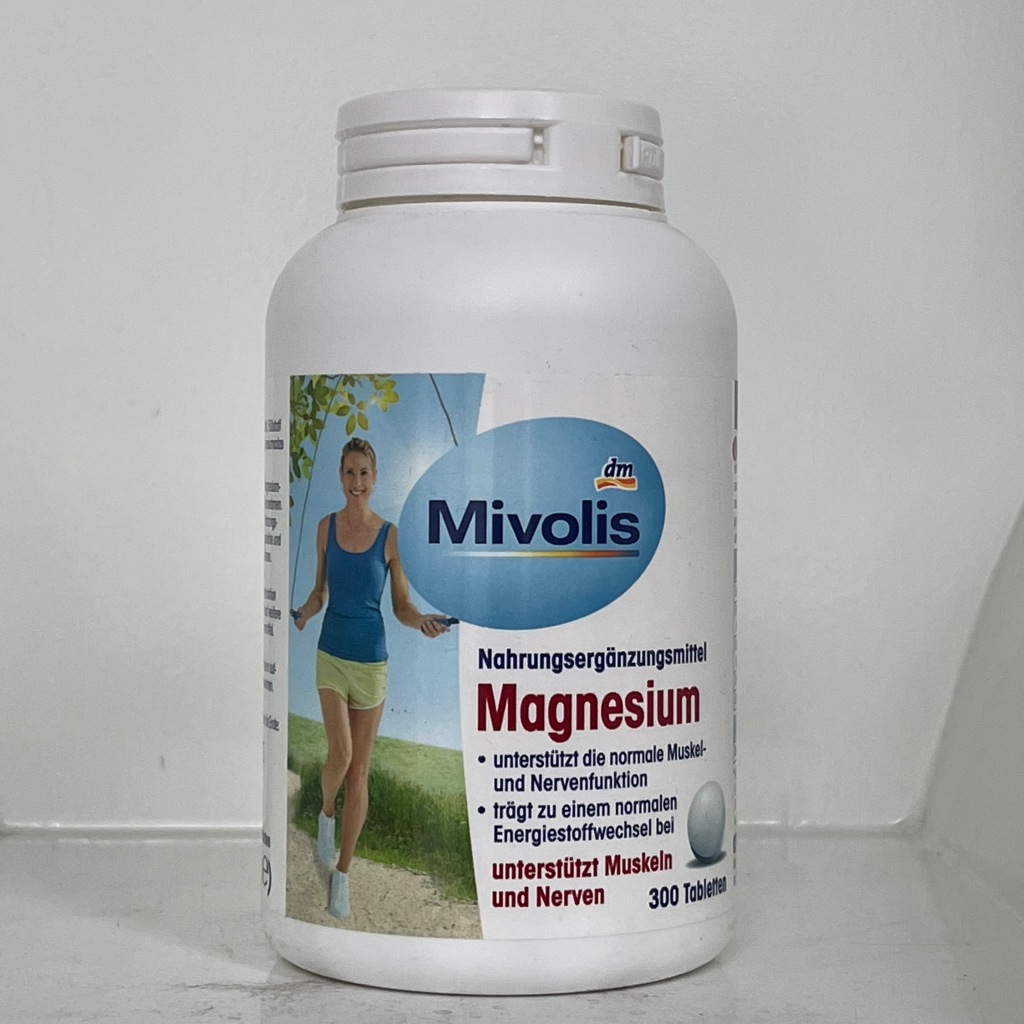 Mivolis Magnesium, 300เม็ด แมกนีเซียมสนับสนุนการทำงานของกล้ามเนื้อและเส้นประสาทตามปกติ