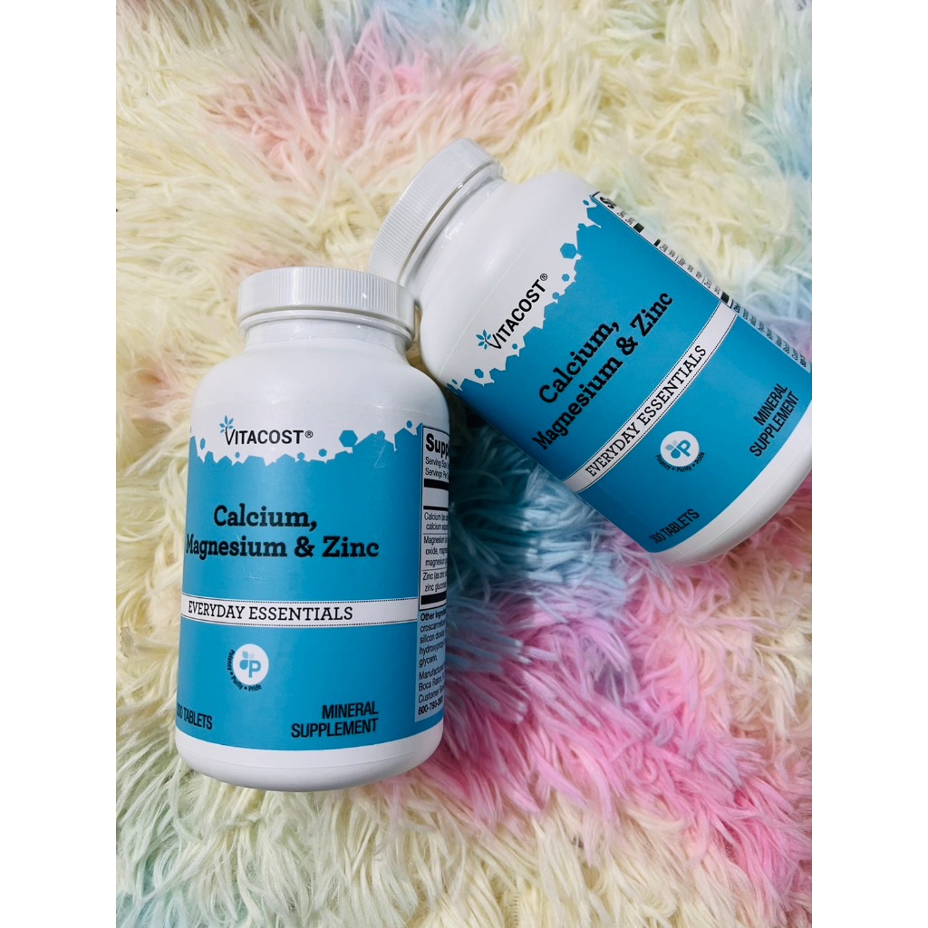 วิตามิน อาหารเสริม VITACOST Calcium Magnesium & Zinc ของแท้