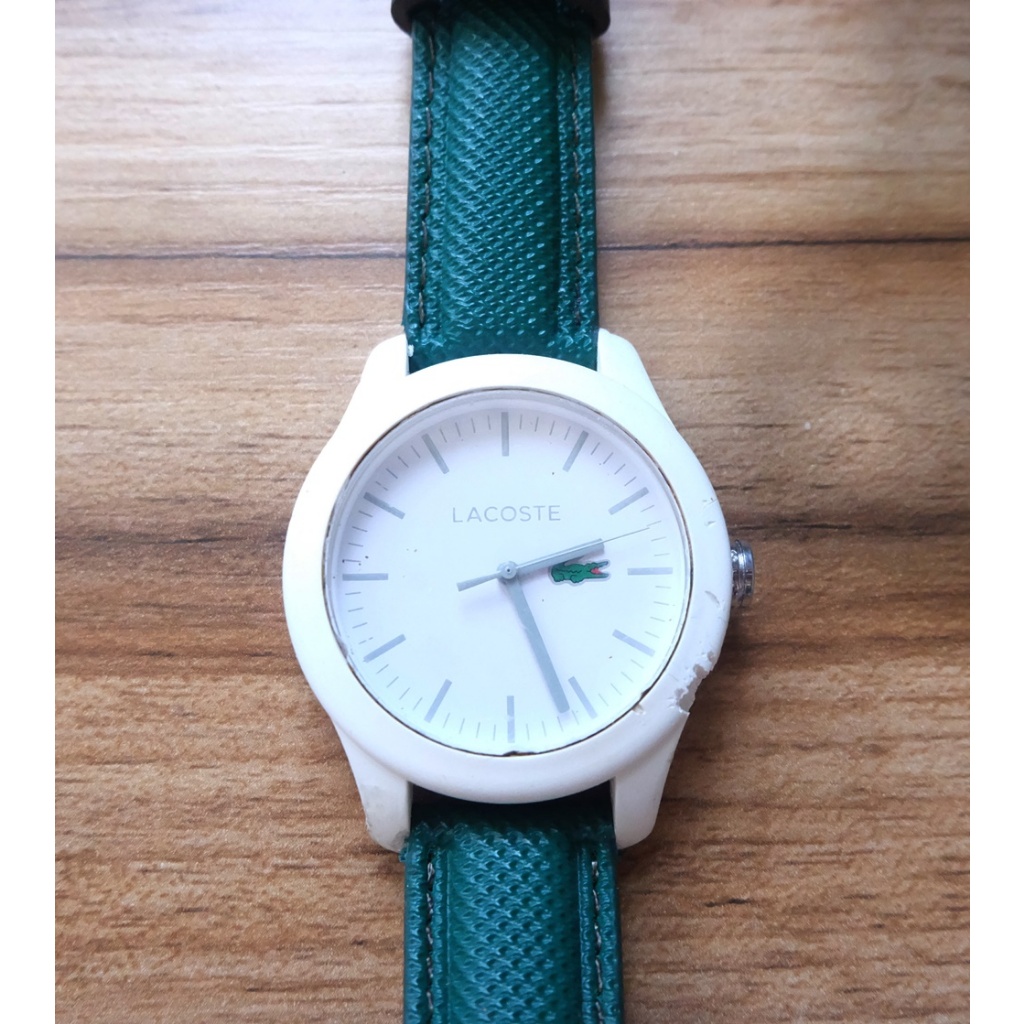 นาฬิกา Lacoste Watch Size 38mm สีขาว/เขียว มือสอง ของแท้