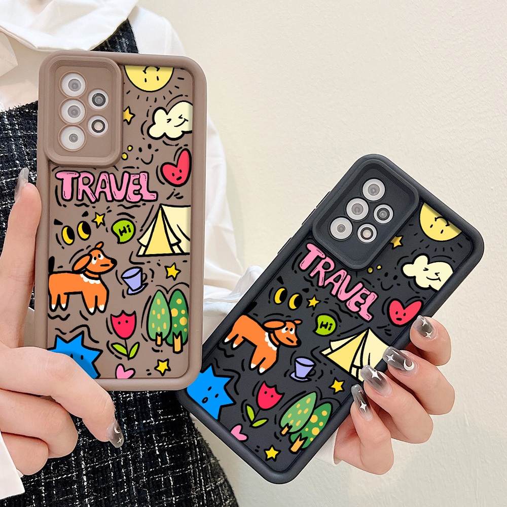 INS Dog เคส For Samsung S24 S23 FE Ultra A55 A15 A35 A05S A06 A54 S22 A12 A23 A24 A25 A05 A13 A14 A53 A03S 5G กันกระแท