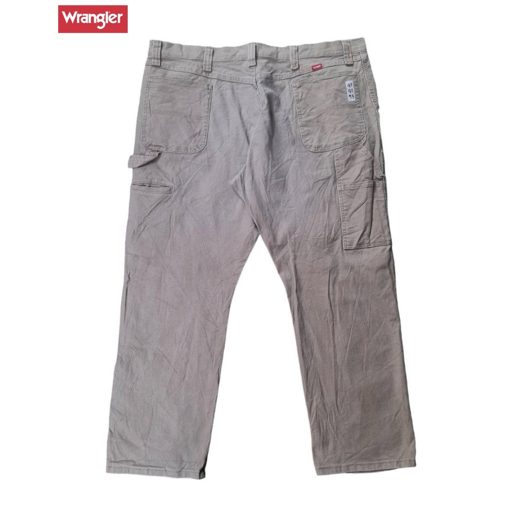 Wrangler กางเกงทรงช่างมือสองแบรนด์แท้ สีเทา เอว 42
