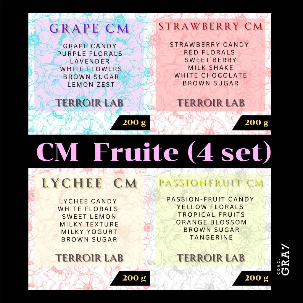 เมล็ดกาแฟคั่ว CM Fruit Series  (4 set) by Terroir Lab