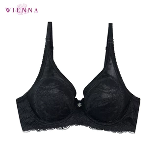 WIENNA Best Seller เสื้อชั้นใน Beauty 5 Cup DB23548 มีโครง Full Cup ซับบาง สีเนื้อ ดำ ฟ้า แดง ม่วง (Tulip Carnation)