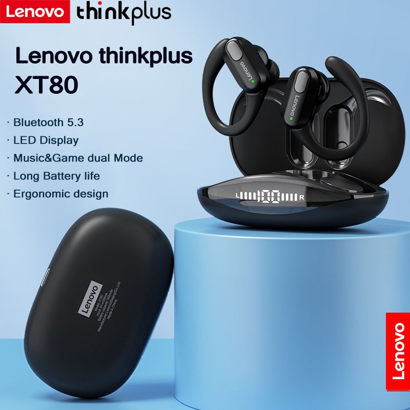 Lenovo XT80 Sport หูฟังไร้สาย with MicLED Power DisplayButton Control HiFi Stereo 100% Original  หูฟังบลูทูธ