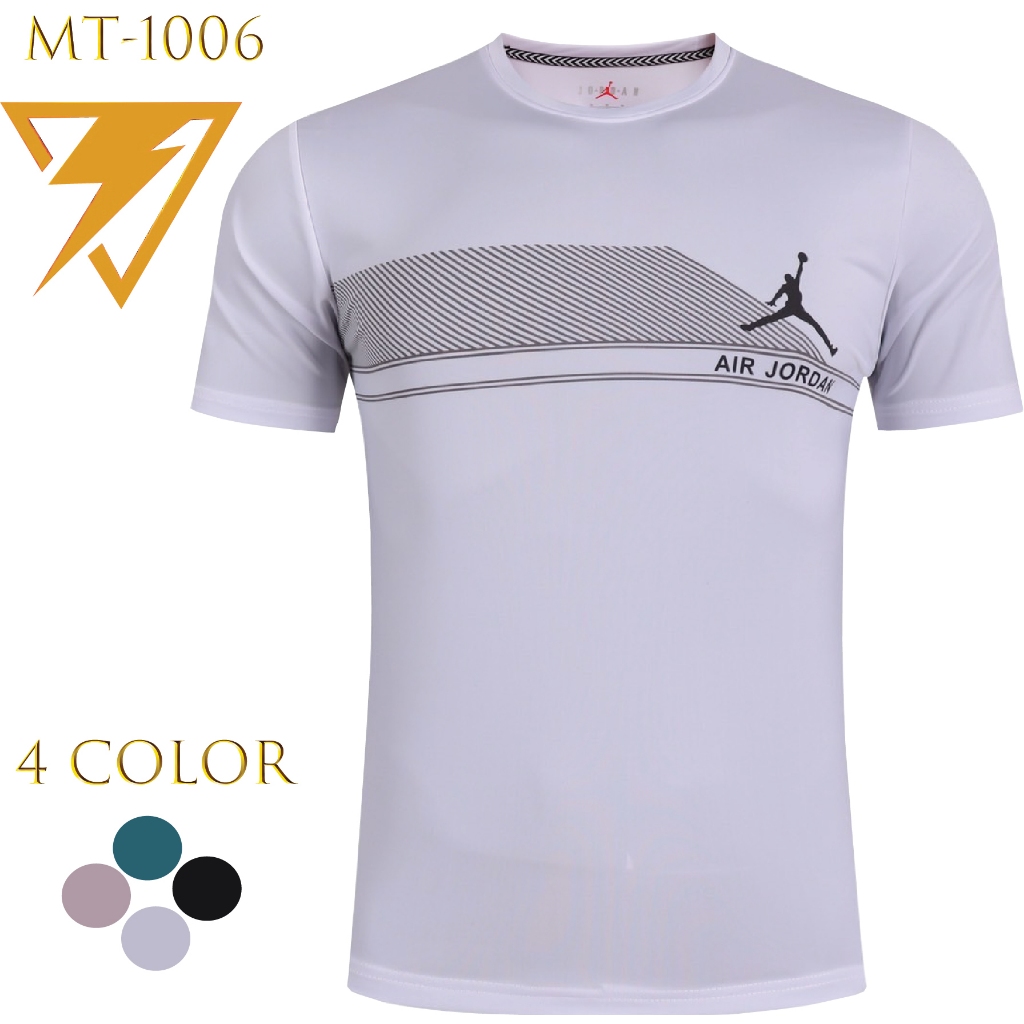 เสื้อกีฬาออกกำลังกายแขนสั้น ผ้าลื่นใส่แล้วเย็น รุ่น MT 1006