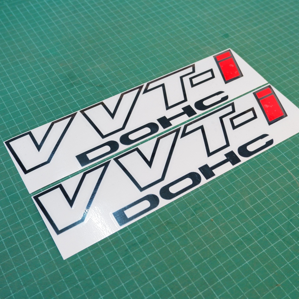 สติ๊กเกอร์ติดรถ VVT-i งานตัดประกอบชุด 2แผ่น
