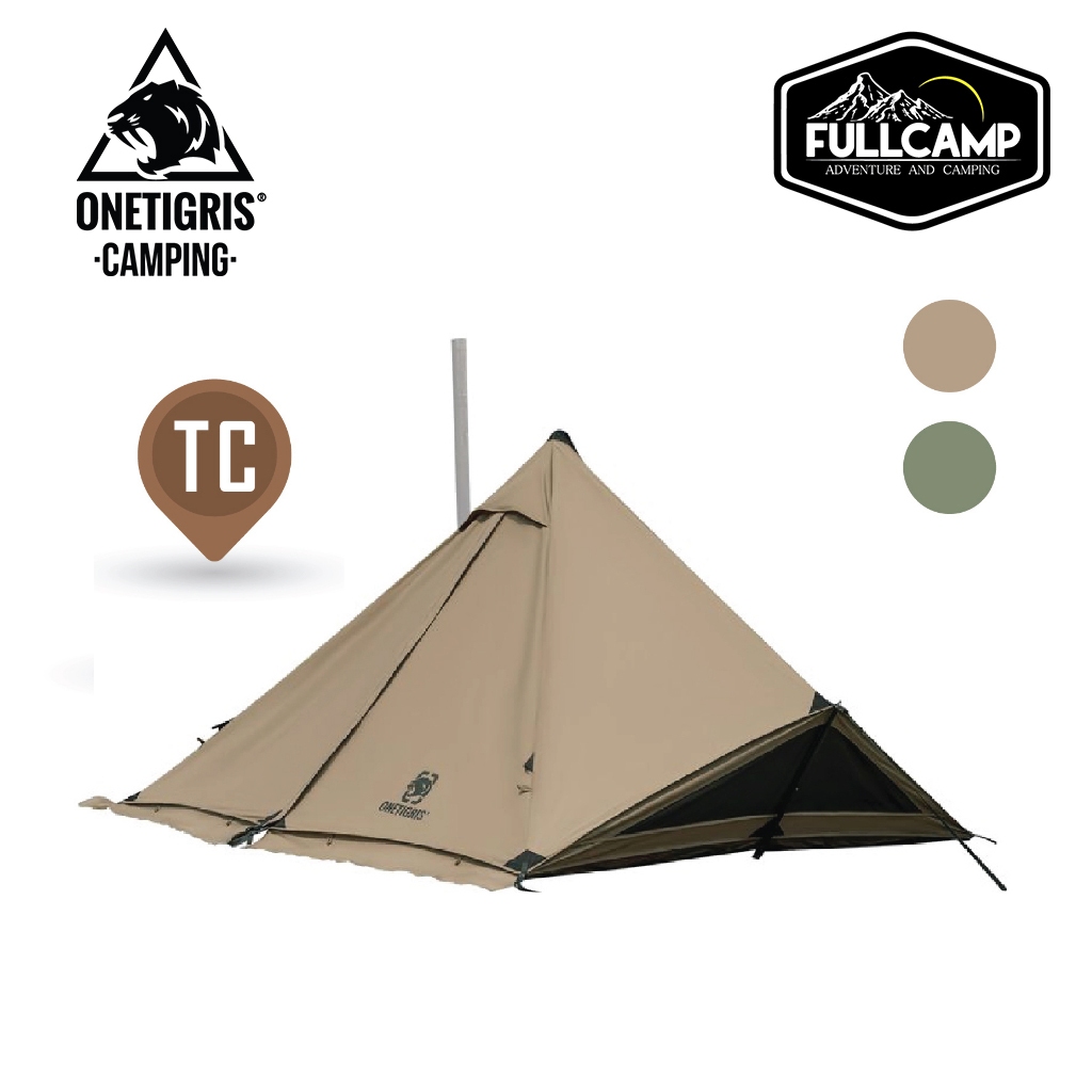 OneTigris CONIFER T/C Chimney Tent เต็นท์ตั้งเเคมป์ เต็นท์แคมป์ เต็นท์กันฝน เต็นท์ขนาดสำหรับ 1-2คน
