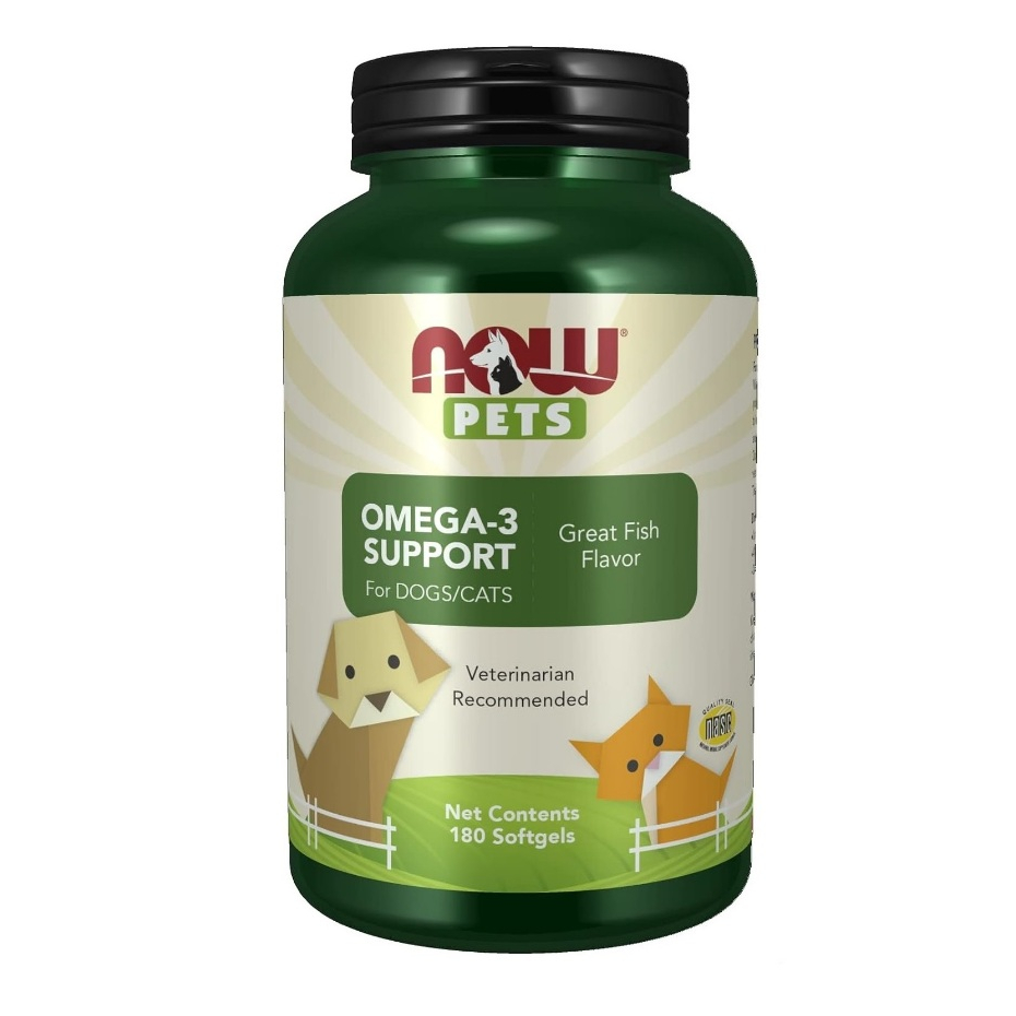 Pets Omega-3 Support น้ำมันปลา บำรุงขนสุนัข-แมว ผิวหนัง ลดขนร่วง บำรุงสมอง หัวใจ ข้อต่อ