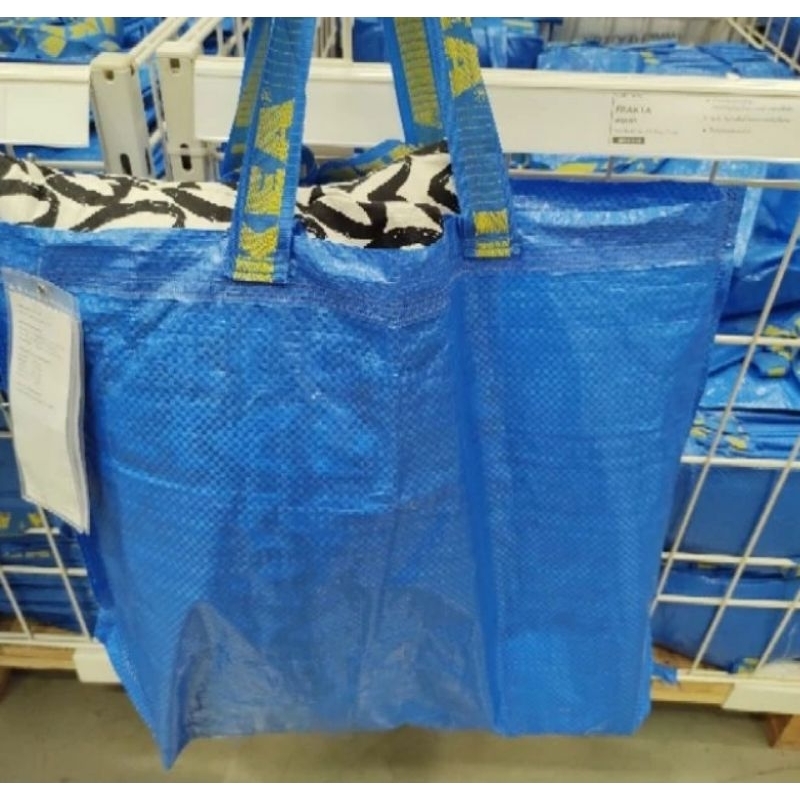 IKEA,แท้,กระเป๋าช้อปปิ้งอิเกีย,อีเกีย, ikea,ถุงหิ้ว,ถุงกระสอบ,ถุงฟ้า,กระเป๋าฟ้า,กระเป๋าสะพาย