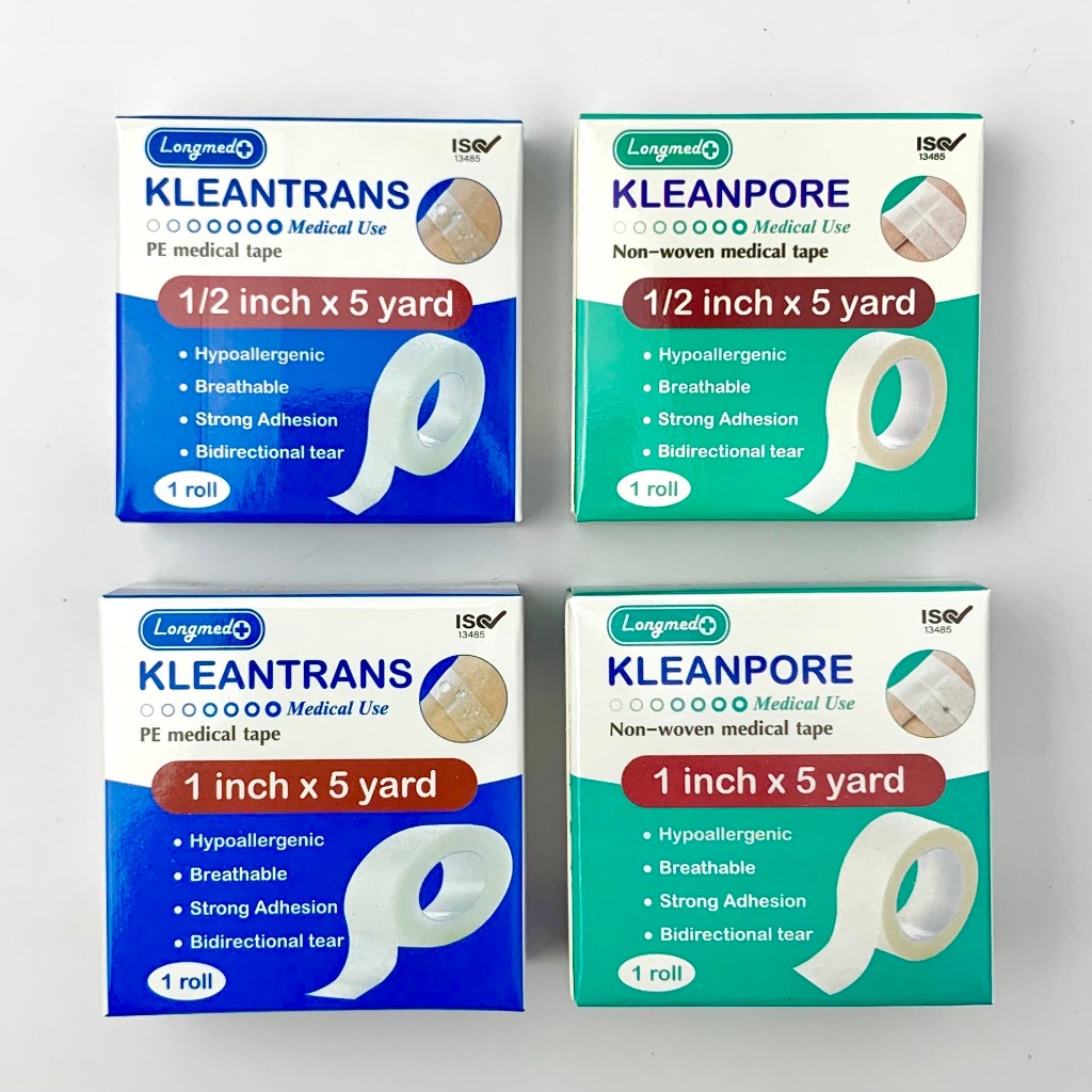 เทปแต่งแผล ชนิดใส เทปเยื่อกระดาษ Longmed Kleantrans Kleanpore [ขนาด 1 ม้วน] เทปกาว คลีนพอร์ คลีนทรานซ