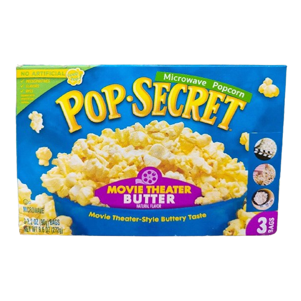 Pop Secret Movie Theater Butter Popcorn 3 Bags 272g