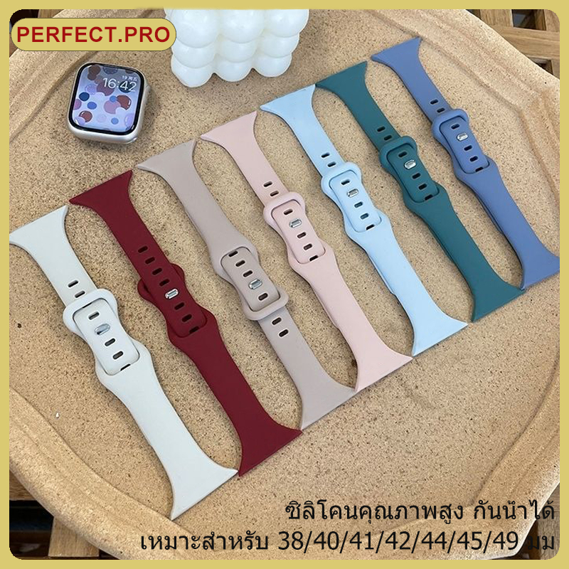 สายนาฬิกาซิลิโคนเอวบาง S11 10 9 8 7 6 5 4 3 2 1 สายนาฬิกาซิลิโคนกันน้ำ 49mm45mm. มีหลายสีให้เลือก 42mm38mm40/41mm