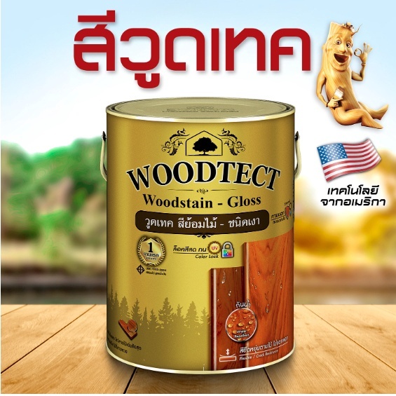 สีย้อมไม้ WOODTECT #101 สีไม้สัก เงา 1GL
