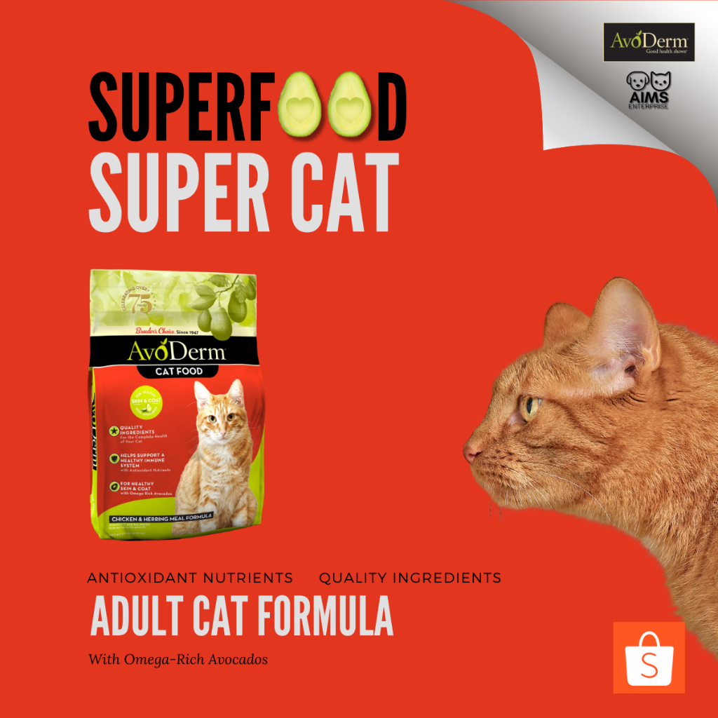 Avoderm  Adult Cat Chicken & Herring Meal Formula อโวเดิร์ม อาหารเม็ด สำหรับแมวโตทุกช่วงวัย
