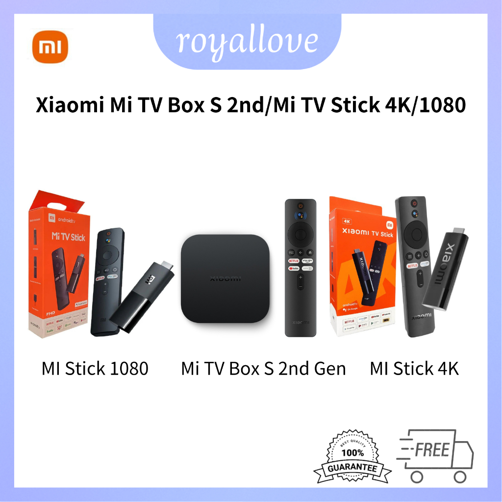 【พร้อมส่ง】Xiaomi MI BOX S 2 4K TV / Mi Tv Stick 4k/1080 Global Verison Andriod TV Chromecast รองรับภาษาไทย