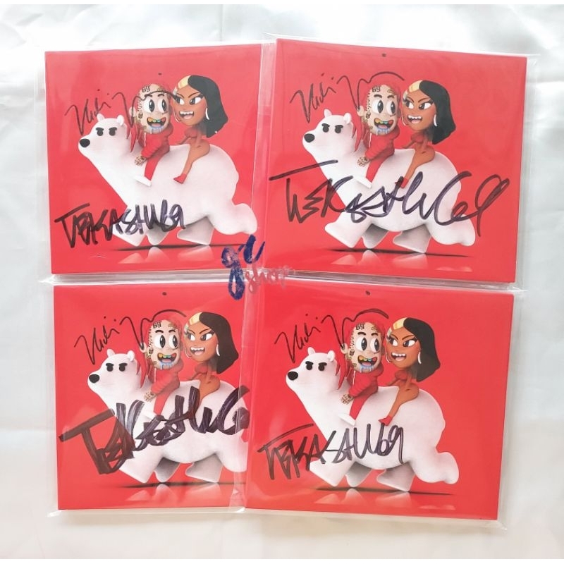(พร้อมส่ง) แผ่นซิงเกิ้ลเพลง Trollz+ลายเซ็นสด ของ 6ix9ine & Nicki Minaj ได้ลายเซ็นทั้งคู่!