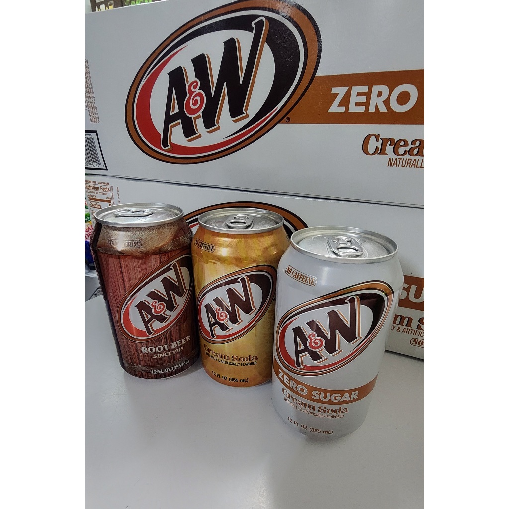 🇺🇲A&W Root Beer, A&W Cream Soda 12 fl oz. (355ml.)