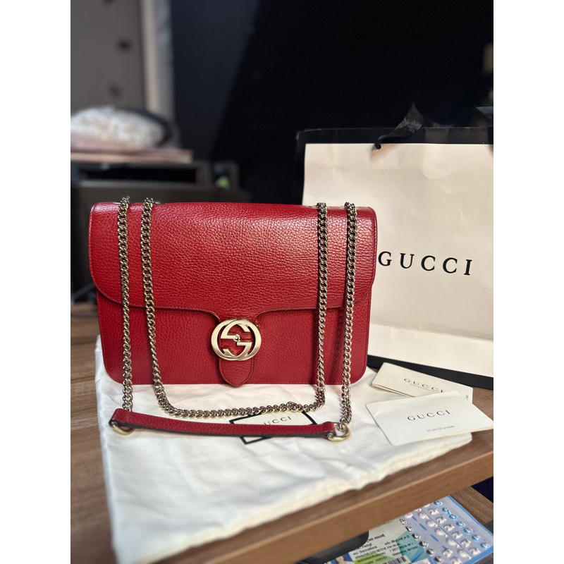 GUCCI GG Interlocking Shoulder Bag แท้ 💯 used like new