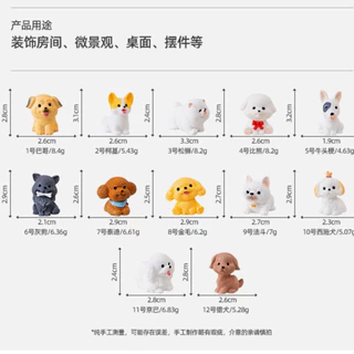 น้องหมาตัวเล็ก V.4(ราคา/1ชิ้น) ตุ๊กตาแต่งสวน จัดสวนถาด ไม้ดัด โมเดล ตกแต่งบ้าน ของสะสม พร็อพถ่ายรูป