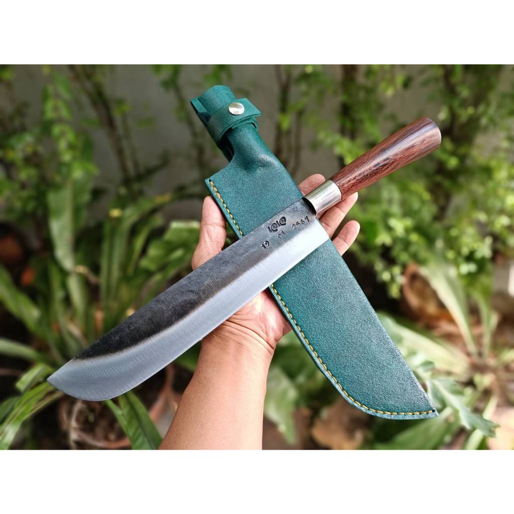 มาเชเต้ สปาต้า machete spata มีดแคมป์ มีดลาบ มีดเดินป่า มีดเหน็บ ใบ 10” เหล็กผานไถ ตีร้อนชุบแข็ง ด้า