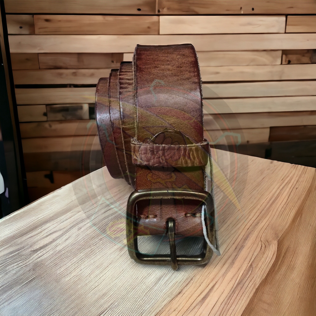 เข็มขัดหนังวัวแท้ Italy หัวทองเหลืองแท้ คุณภาพเกรด premium เข็มขัดหนังแท้ ชาย หนังวัวฟอก รับประกัน3ปี หนังชั้นเดียว - รูปที่ 4