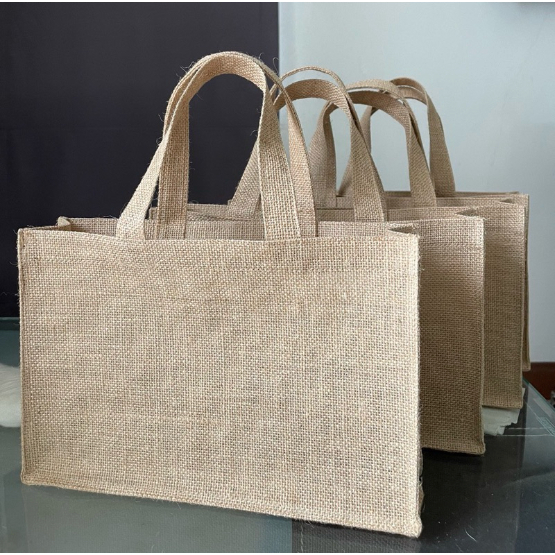กระเป๋ากระสอบป่าน JUTE BAG ขนาด 12x8x3 นิ้ว (ใส่ข้าวสาร 2กก.)
