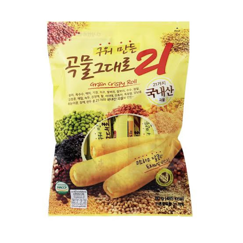 Gaemi grain crispy roll 21 เกลมีเกรน ธัญพืช21ชนิด อบกรอบไส้ครีมชีส นำเข้าจากเกาหลี