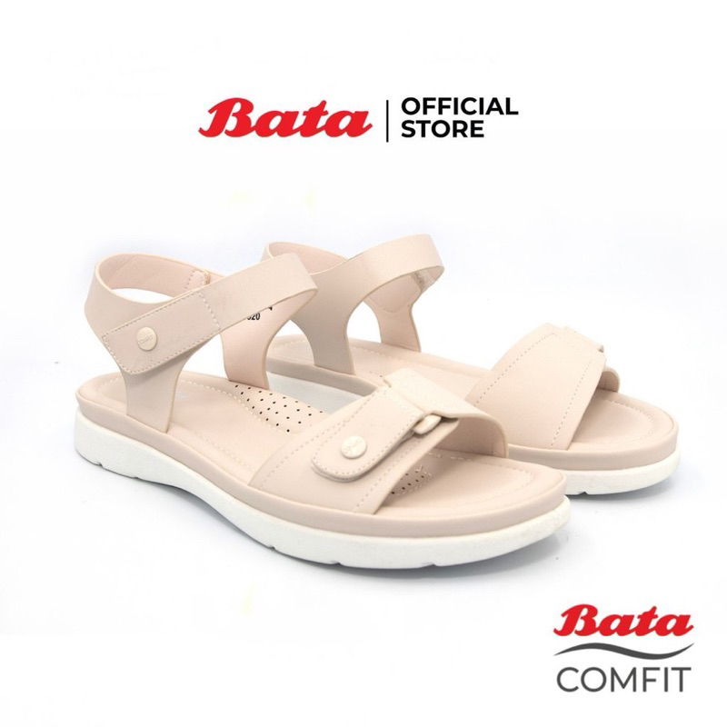 Bata COMFIT รองเท้าเพื่อสุขภาพ Comfortwithstyle รองเท้าแตะรัดส้น   สำหรับผู้หญิง สีครีม