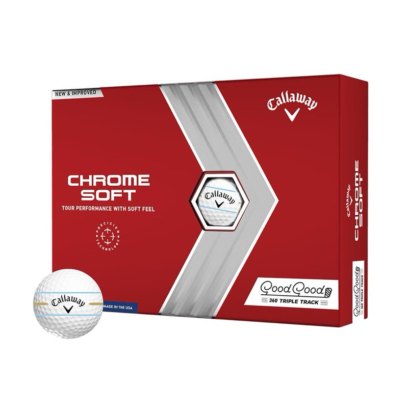 (ส่งไวที่สุดในช๊อปปี้)??ลูกกอล์ฟLimited Edition Chrome Soft 360 Triple Track 'Good Good' Golf Balls