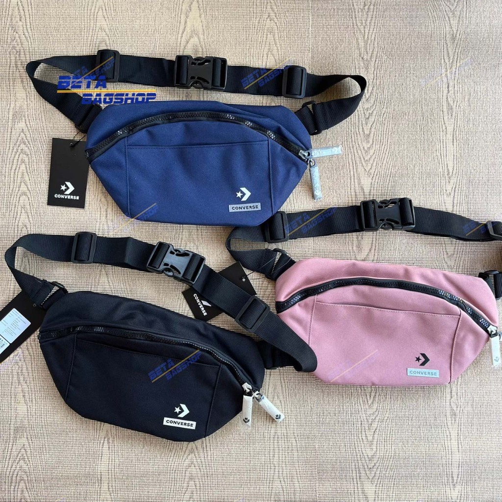 Converse แท้ !!! กระเป๋าคาดเอว กระเป๋าคาดอก รุ่น 1261809 สีดำ สีกรมท่า สีชมพู ++ ลิขสิทธิ์แท้ 100% ++