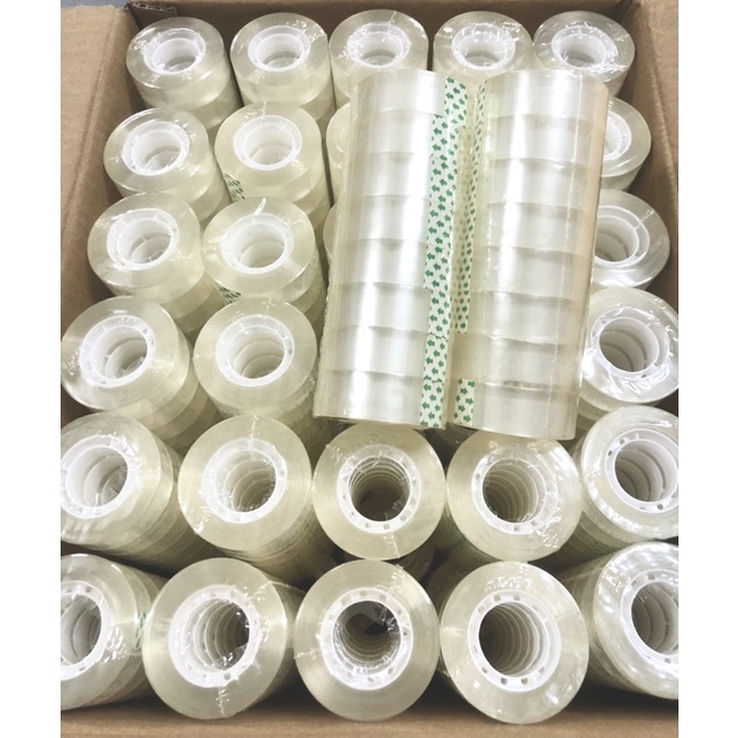 8ม้วน✅ เทปใสแกน1นิ้ว 18mm 36y เทปสำนักงาน เทปกาวม้วนเล็ก