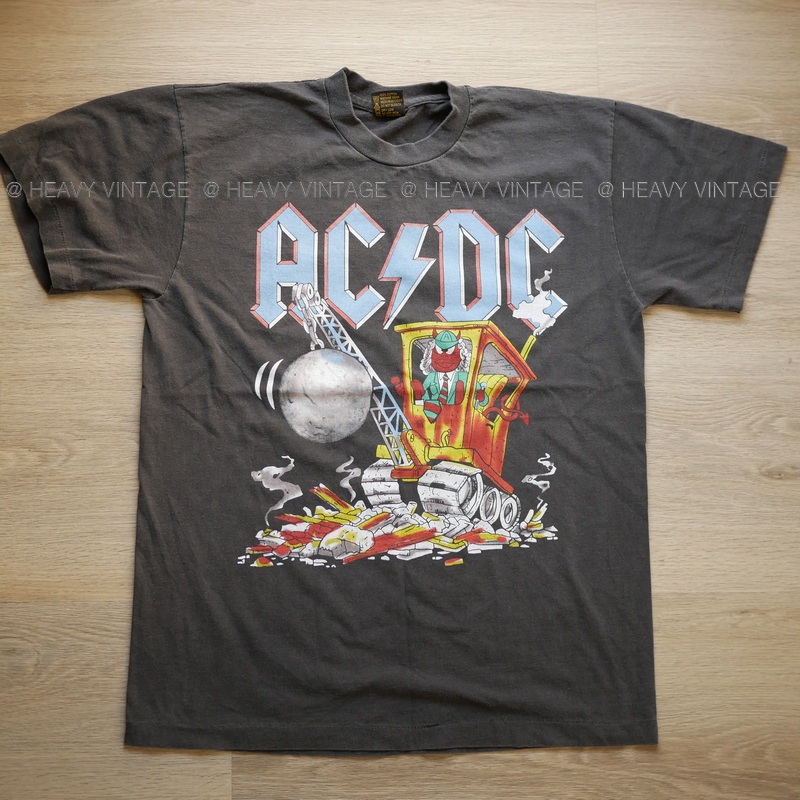 ACDC WRECKING BALL @1995 ป้าย USA ฟอกไบโอ เสื้อวินเทจ ทัวร์ วงร๊อค heavy vintage shirt