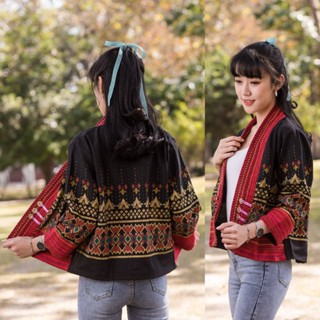 เสื้อคลุมพื้นเมือง เสื้อคลุมผ้าฝ้ายพิมพ์ลาย