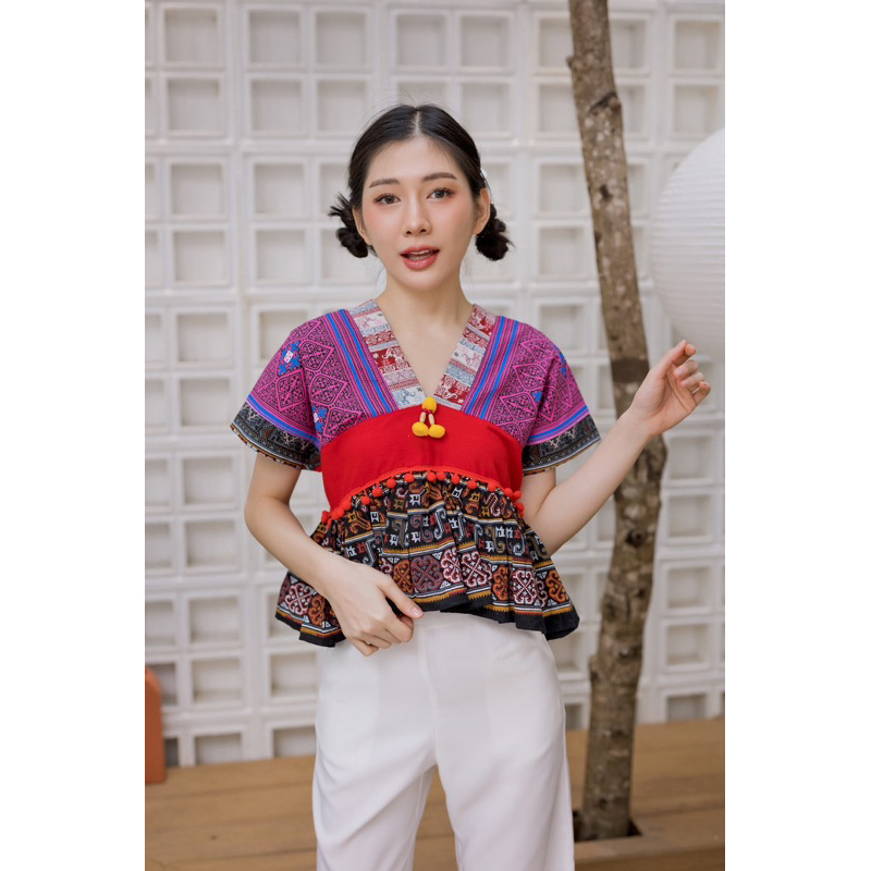 เสื้อดอย เสื้อพื้นเมือง ใช้โค้ดส่วนลด 30% ได้นะคะ งานผ้าฝ้าย สไตล์ชาวเหนือ อ่าน รายละเอียด ก่อนสั่งนะคะพร้อมส่ง รูปที่ 8