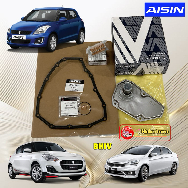 AISIN กรองเกียร์ + ปะเก็นเหล็ก 14รู SUZUKI SWIFT 1.2 ECO CIAZ CVT ปี 2011-2020
