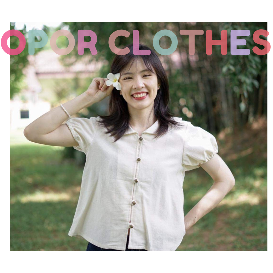 เสื้อปกบัวห่วงกระดุม-เเขนสั้น K-018