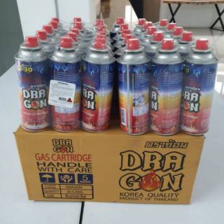 แก๊สกระป๋องยี่ห้อดราก้อน 250 มลx30กระป๋อง ยกลัง