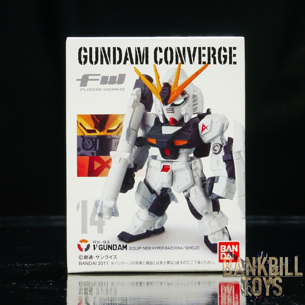 ฺฺกันดั้ม Bandai Candy Toy FW Gundam Converge 3 No.14 RX-93 Nu Gundam [Equip:New Hyper Bazooka/Shield]